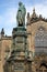 EDINBURGH, SCOTLANDÂ : St. Giles Cathedral High Kirk of Edinburgh with Duke of Buccleuch Walter Scott Statue in the foreground